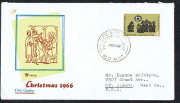 1966  Christmas Issue   Royal Cachet  Adressed To Canada - FDC