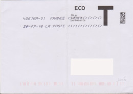 Toshiba 42618A-01 Signes Inférieurs Et Supérieurs Enveloppe T Code QR Du 26-09-16 - Mechanical Postmarks (Other)