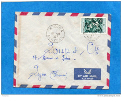 MARCOPHILIE-lettre- Sénégal --cad KIDIRA 1957+Stamp-N°62 AOF -café -Pour Françe - Brieven En Documenten