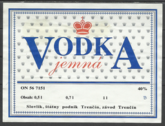 Czechoslovakia,   Vodka Jemna, 05 L., 0,7 L., 1l. - Alcoholes Y Licores