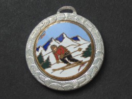 SKI - Ancienne Médaille Argent + émail - St.Anton Am Arlberg- 1305 M TIROL  **** EN ACHAT IMMEDIAT **** - Winter Sports