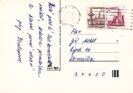 L0509 - Czech Rep. (1997) 346 01 Horsovsky Tyn (machine Postmark - Rotated Postmark), Postcard, Tariff: 3,00 Kc - Plaatfouten En Curiosa