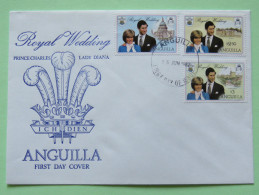 Anguilla 1981 FDC Cover - Royal Wedding - Lady Diana - Church Castle - Anguilla (1968-...)