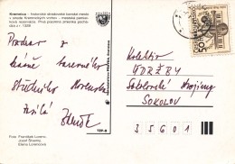 L0514 - Czechoslovakia (1984) Kremnica (postcard) Tariff: 50h (stamp: Shift Light Yellow Color - Background Printing) - Abarten Und Kuriositäten