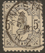 NZ 1882 5d Olive-black SSF QV P11 SG 242 U #WX63 - Used Stamps