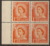 NZ 1957 1d QEII Booklet Pane SG 745 UNHM #WY351 - Cuadernillos