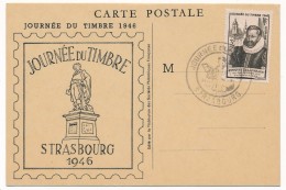FRANCE => Carte Locale "Journée Du Timbre" 1946 - STRASBOURG - Brieven En Documenten