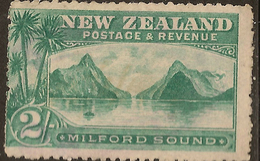 NZ 1898 2/- Milford Sound P14 SG 328 U #WE21 - Gebruikt