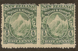 NZ 1898 1/2d Mt Cook P14 Pair SG 294 HM #WQ326 - Nuevos