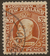 NZ 1909 3d P14 KEVII SG 395 U #WQ227 - Gebraucht