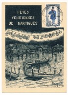 FRANCE => Carte Locale "Journée Du Timbre" 1968 MARTIGUES - Fêtes Vénitiennes - Cartas & Documentos
