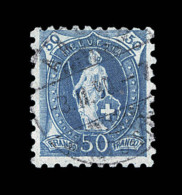 N°70B (N°84) - 50c Bleu - Dent. 9½ - TB - Usati