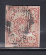 N°20 (N°23) - 15 Rp Rouge - TB - 1843-1852 Poste Federali E Cantonali