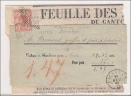 N°20 (Défx) - Obl. S/Bde Journal De Lausanne - Pour Echallens (1854) - Rare - Bonne Présentation - 1843-1852 Federal & Cantonal Stamps