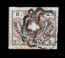 N°12.2.04 (N°11) - WINTERTHUR - 2½r Noir Et Rouge - Belles Marges - Certif. Hermann - TB - 1843-1852 Correos Federales Y Cantonales