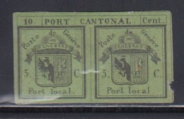 N°3 (N°1) - Dble De Genève - FAUX Dangereux - 1843-1852 Poste Federali E Cantonali