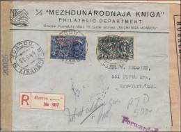 N°70/71 - Obl. Moscou - 29/5/44 - S/rec  Censuré - Pour New-York - TB - Lettres & Documents