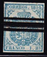 N°33 - 1r Bleu Pâle - Annulé Barres - TB - Usados