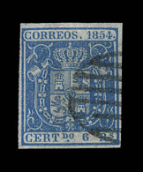 N°27 - 6r Bleu - Signé + Certif. CEM De Madrid - TB - Oblitérés