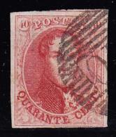 N°12 - 40c Rouge - Filet Voisin - TB - 1858-1862 Medallones (9/12)