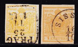 N°1A, 1B - 2 Valeurs - 1k Jaune - TB - Used Stamps