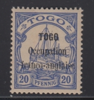 N°25 - 20 Pfg Bleu  - TB - Togo