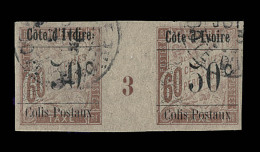 COLIS POSTAUX  N°6 - 50c S/60c Brun S/chamois - Paire - Mill. 3 - Obl. TB - Other & Unclassified