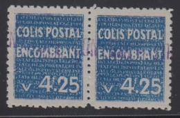 N°41 - Paire - 4F25 Bleu - TB - Parcel Post