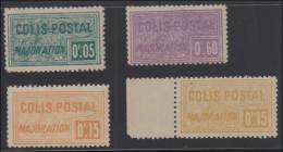 N°10c/13b - 4 Val - Sans Surch. - TB - Parcel Post