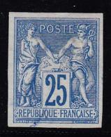 N°35 - 25c Bleu - Obl. Bleue - TB - Sage