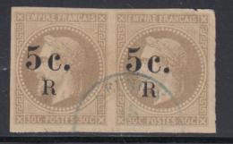 N°5 - Paire - 5c S/30c Brun - TB - Other & Unclassified