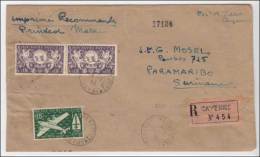 Imprimé Rec De Cayenne - Afft à 70F - 18/7/1946 - Pr Le SURINAM - B/TB - Other & Unclassified