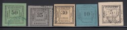 TIMBRES TAXE N°6/7, 10/12 - 5 Val - Belles Marges - TB - Altri & Non Classificati