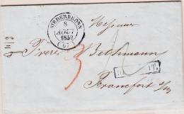 CACHETS A DATE Niederbronn - 8 Août 1849 - T14 - Pr L'Allemagne + Dep Limit Noir + Taxe - TB - Storia Postale