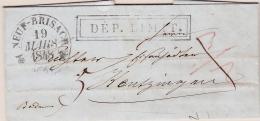 CACHETS A DATE Neuf-Brisach - 19 Mars 1848 - T12 - Pr L'Allemagne + Dep Limit Encadré Noir - TB - Lettres & Documents