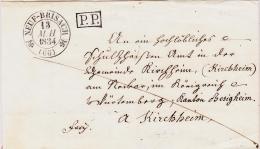 CACHETS A DATE NEUF-BRISACH - T12 - 1834 - PP Encadré - Verso Mairie Nambsheim Rge - TB - Covers & Documents