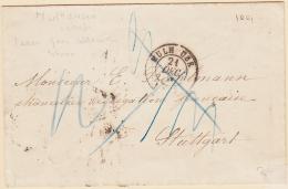 CACHETS A DATE Mulh.use - 21/Dec/61 + Taxes Crayon (B) - Pr L'Allemagne - Verso Div. Cachets - B/TB - Storia Postale