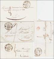 CACHETS A DATE 4 Plis HUNINGUE - T12 - 1835, 1836, 1838, 1839 - Taxées - TB - Covers & Documents