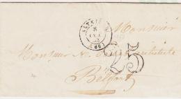 CACHETS A DATE T15 Altkirch - 1853 - Pour Benfeld - Taxe 25 Dt - TB - Lettres & Documents