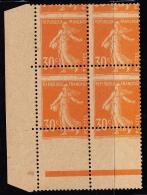 N°141c - Bloc De 4 - Piquage à Cheval - CDF - TF - TB - Unused Stamps