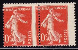 N°138 - Paire - Piquage à Cheval - TB - Unused Stamps