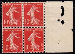 N°135f - Bloc De 4 - Impression Recto-verso - BDF - Signé Calves - TB - Unused Stamps