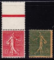 N°129e, 130h - Impression Recto-verso - TB - Unused Stamps