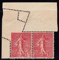 N°129 - Paire - Piquage Oblique - TB - Unused Stamps