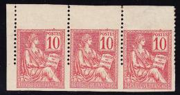 N°116 - Bde De 3 - BDF - ND Horiz. - B/TB - Unused Stamps