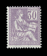 N°115a - 30c Violet - Chiffres Déplacés - TB - Unused Stamps