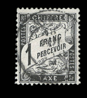 N°22 - 1F Noir - TB - 1859-1959 Oblitérés