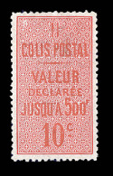 N°2 - 10c Rouge - Dent. 12½ - Sig. Diéna -TB - Neufs