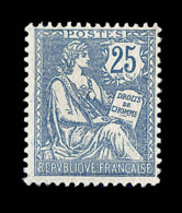 N°127 - 25c Bleu - Bon Centrage - TB - 1900-02 Mouchon