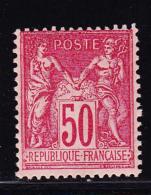 N°98 - 50c Rose - Charn. Légère - TB - 1876-1878 Sage (Tipo I)